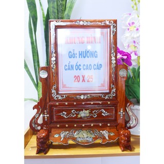 KHUNG ẢNH THỜ GỖ HƯƠNG, CẨN ỐC CAO CẤP 20 X 25 (MẪU MỚI)