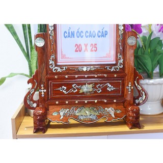KHUNG ẢNH THỜ GỖ HƯƠNG, CẨN ỐC CAO CẤP 20 X 25 (MẪU MỚI)