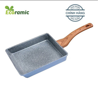 CHẢO VUÔNG ĐÚCTRỨNG VÂN ĐÁ ECORAMIC EVDE-1518IH 20*23CM CAM KẾT CHÍNH HÃNG