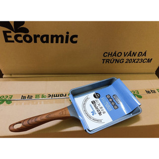 CHẢO VUÔNG ĐÚCTRỨNG VÂN ĐÁ ECORAMIC EVDE-1518IH 20*23CM CAM KẾT CHÍNH HÃNG