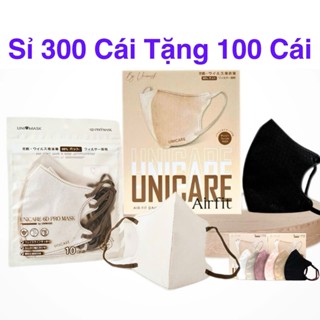 [Sỉ 300 Cái Tặng Thêm 100 Cái] Khẩu trang 6D PRO UNICARE, hàng cao cấp chính hãng UNI MASK - unicare