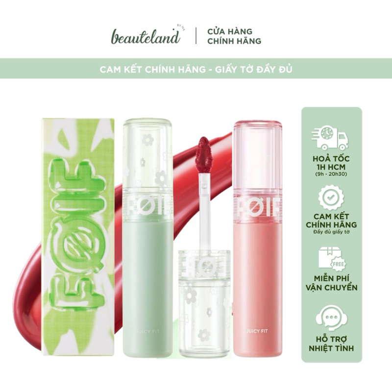 Son tint thuần chay FOIF Juicy Fit Tint by Merzy 3gr