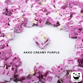 Switch Akko Pro Creamy Purple tactile 55g prelubed công tắc bàn phím cơ switch Akko Pro Creamy Purple