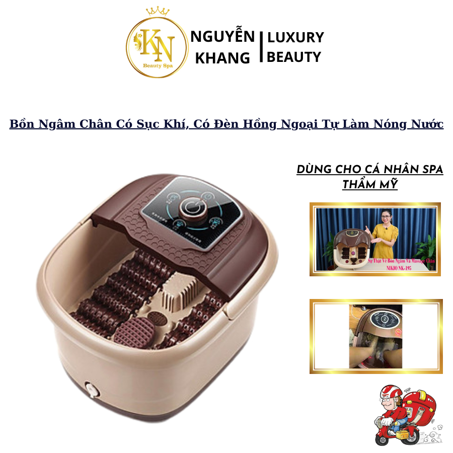 Bồn Ngâm Chân Massage Hồng Ngoại Tự Làm Nóng Nước, Có Sục Khí I Giúp Lưu Thông Khí Huyết, Giúp Ngủ Ngon, Giảm Căng Thẳng