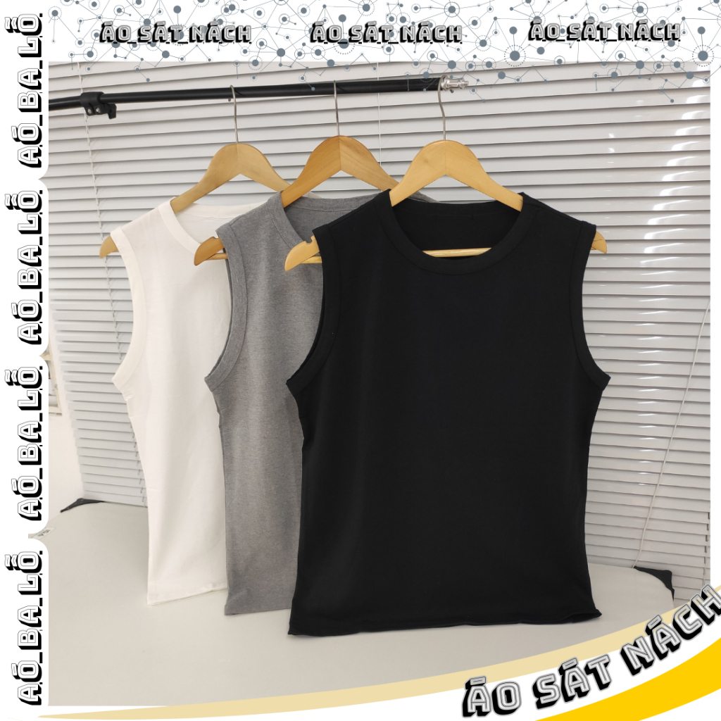 Áo sát nách 4THOME chất cotton thoáng mát thoải mái