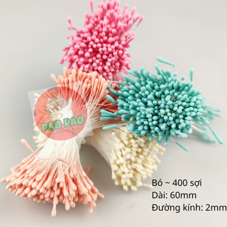  Bó 400 sợi Nhụy Hoa Nhụy Làm Hoa Handmade Hoa Kẽm Nhung 