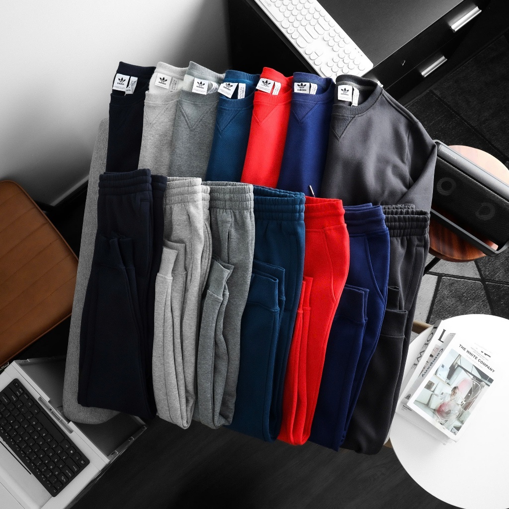 Bộ Nỉ Cotton Thu Đông Xuất Hàn Dư Form Unisex , Set Đồ Bộ Đông Nam Nữ, Bigsize ( 50kg - 90kg ) - 3br