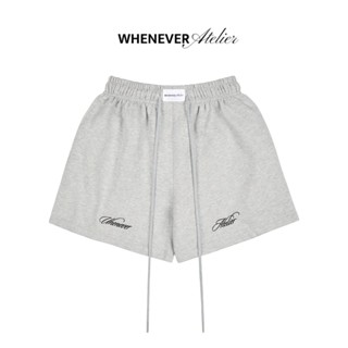 WHENEVER Quần Short Whenever Atelier Basic Sweatshorts Vải Nỉ Bông Form Rộng Unisex / Premium Grey