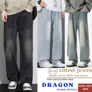 Quần Jean Nam Dáng Baggy Ống Suông Wash Smoke 2 Màu Đen Trầm VINTAGE Chất Vải Dày Dặn The Jeans