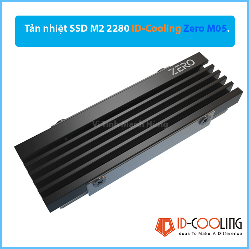 Tản nhiệt SSD M2 2280 ID-Cooling Zero M05, mỏng 6mm, hỗ trợ gắn máy PS5.