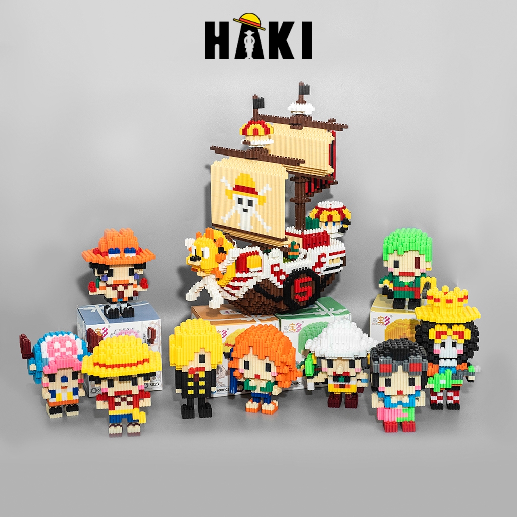 Mô hình lắp ghép One Piece Luffy Zoro Sanji Nami Chopper Mô Hình Zoro trang trí One Piece Figure Haki Shop