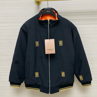  Áo khoác bomber nam nữ BBR thêu ngựa đen kèm chữ hãng quanh thân mặt trong lót trần bông qua trám - Áo Phao Mùa Đông 