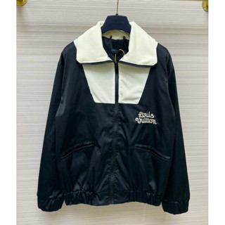  Áo khoác bomber gió nam nữ Eo Vì dệt pha viền cổ len tăm ngực lưng thêu chữ hãng cao cấp 