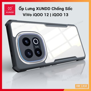 Ốp lưng XUNDD Vivo iQOO 12 / iQOO 13 / Neo 9 / Neo 9s Pro, Mặt lưng chống bám vân tay Viền TPU, Chống sốc 4 góc