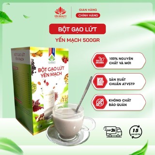  Bột gạo lứt yến mạch hỗ trợ giảm cân lợi sữa sau sinh,tăng tiết sữa mẹ hộp 500g YẾN BEAUTY 
