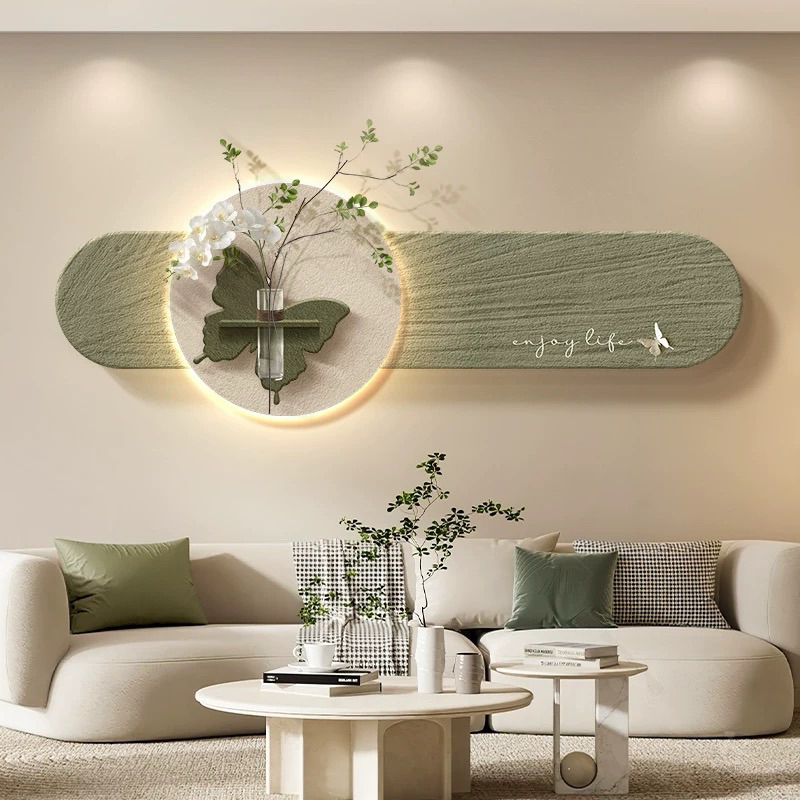 Tranh Treo Tường Decor Cây Xanh Kèm Đèn Led, Tranh Treo Tường Cao Cấp Decor Nhà Xinh