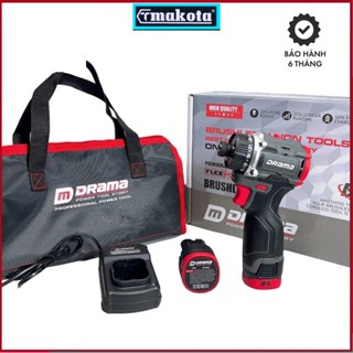 MÁY CHUYÊN VÍT PIN DRAMA D5318 18V CÓ CẤP ĐỘ TRƯỢT ĐỘNG CƠ KHÔNG CHỔI THAN PIN 4 CELL CÓ BÚA
