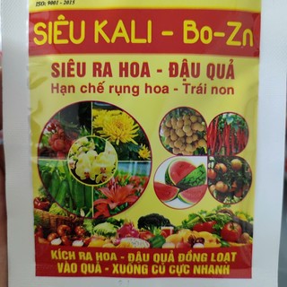  Phân bón cao cấp Siêu Kali Bo Zn gói 40g kích ra hoa đậu quả hạn chế rụng hoa và trái vào quả xuống củ cực nhanh 