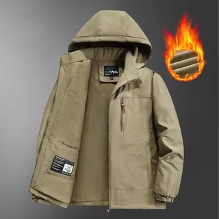 Áo Khoác Cotton lót lông 2 túi trong 3 túi ngoài Chính Hãng - Siêu Dày, Siêu Chống Lạnh, Chống Nước, Phong Cách Nam Tính