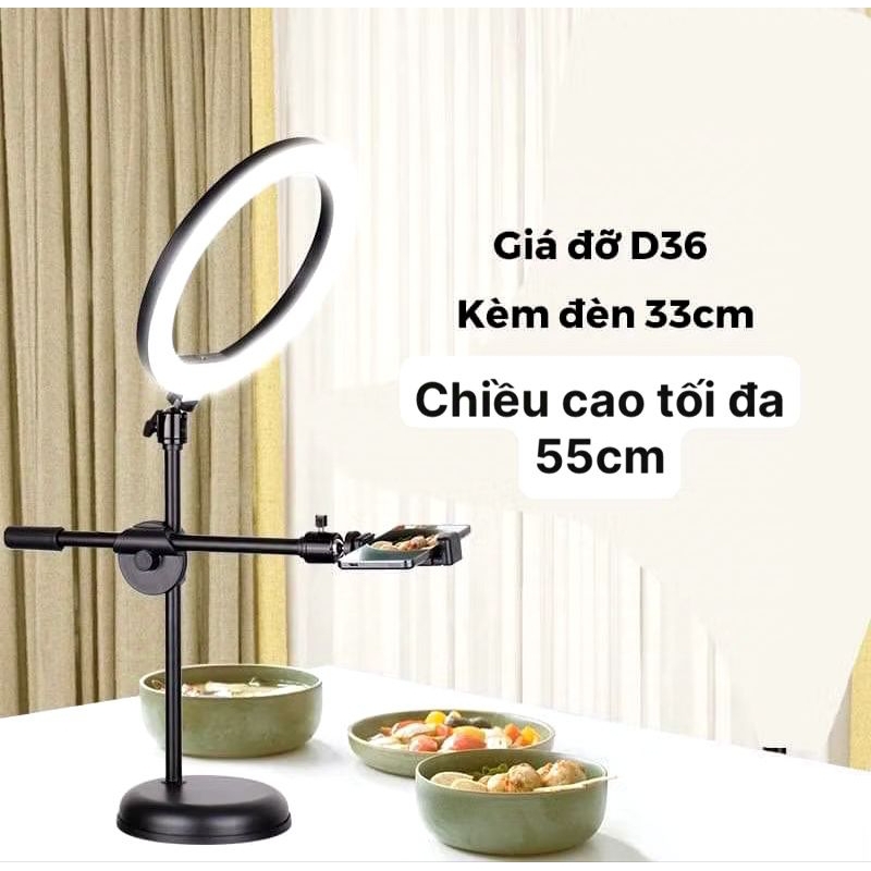 Giá Quay Video Để Bàn D36 Xoay 360 Độ D36 -Chân Quay Video Chụp Ảnh Từ Trên Xuống Chắc Chắn Nhỏ Gọn.