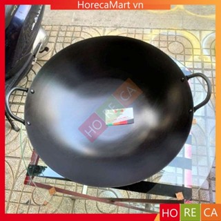 Chảo thép chống dính, dày, tay cầm 2 quai - kích thước (40cm - 43cm - 45cm), dùng để chiên xào dành cho bếp