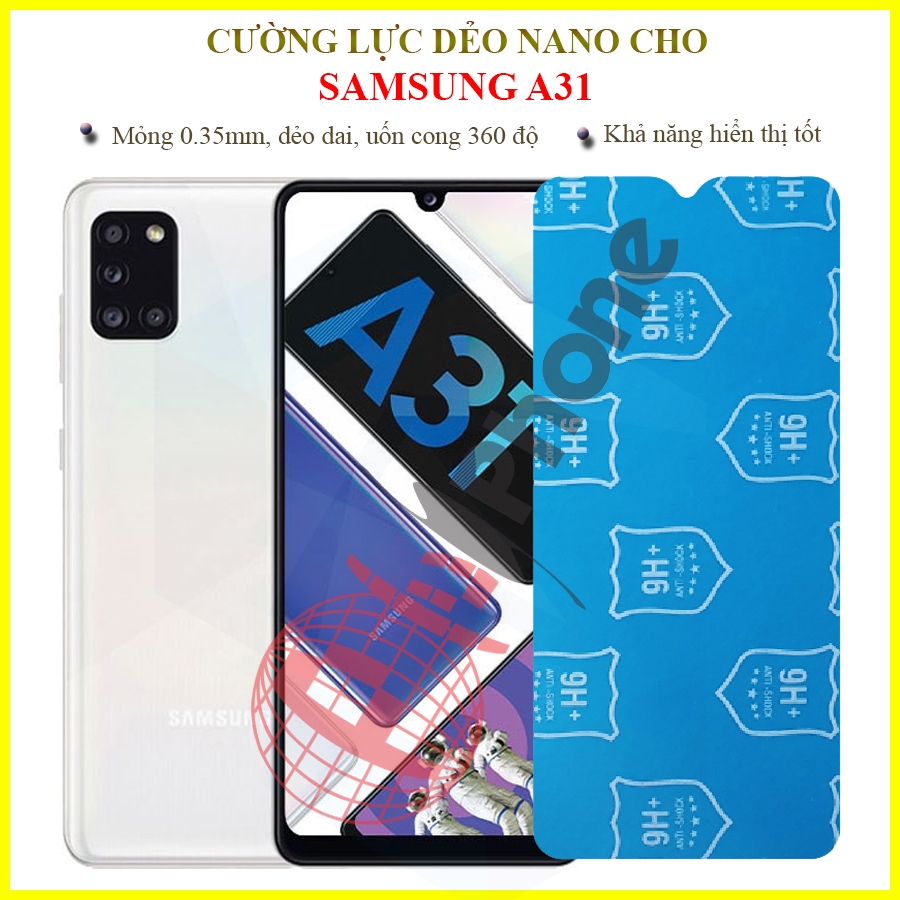 Dán cường lực dẻo nano trong hoặc nhám cho Samsung A31