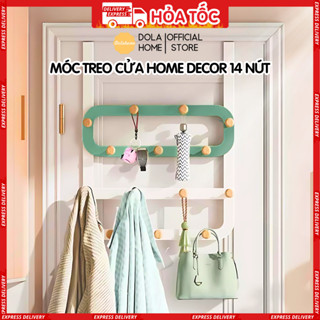 [Hỏa tốc] Móc treo cửa Dola Home treo quần áo, tai nghe kim loại cao cấp 14 nút móc cửa Dola Home không cần khoan tường