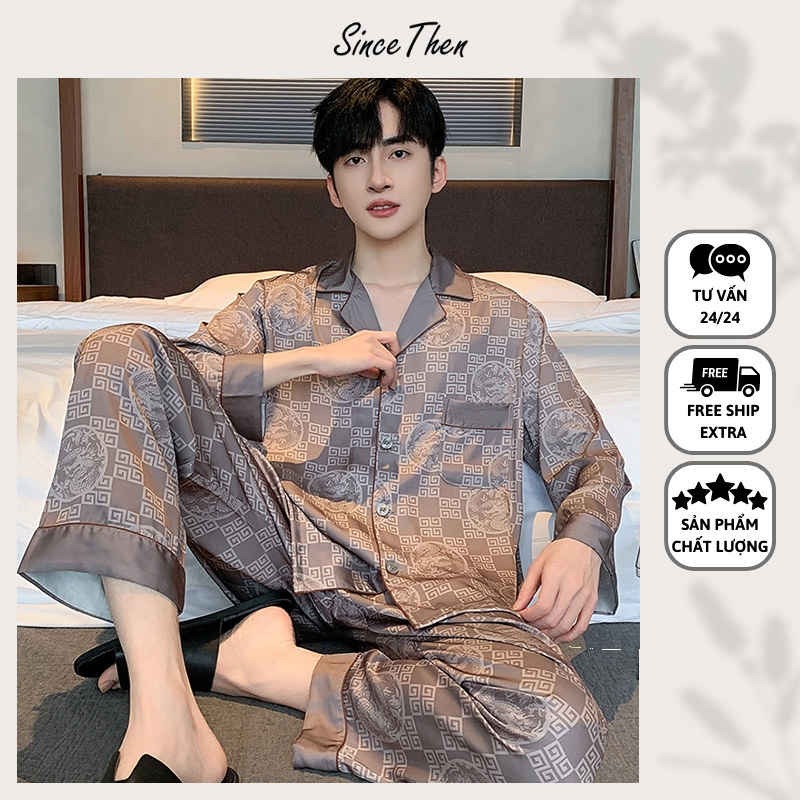 Pijama cho nam, pijama lụa nam dài tay mặc nhà cao cấp - Since Then