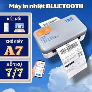 Máy in nhiệt IP-802, kết nối Bluetooth, khổ A7, độ phân giải 203dpi, in đơn hàng TMĐT, mã vạch, QR