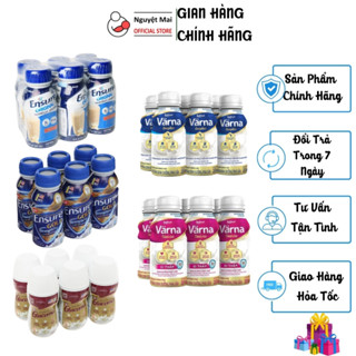  Lốc 6 chai Sữa bột pha sẵn Ensure Gold Original 237ml - Glucerna 220ml - Varna 237ml 