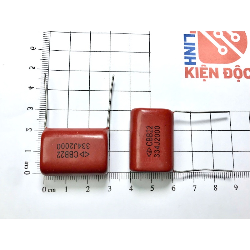 [ Combo 5 Chiếc ] CBB22 334J-2000V 0.33uF Kích Thước 30mm