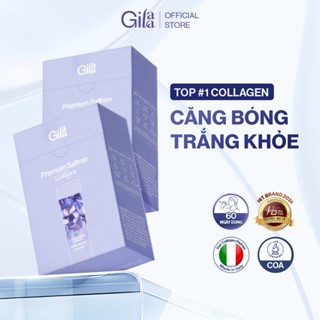   Gilaa x KOL  Combo 2 Hộp bột uống Collagen Cao Cấp Kết Hợp Saffron  60 gói x 2  