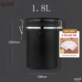 Hũ đựng cà phê chuyên dụng màu đen - Kaizen Coffee