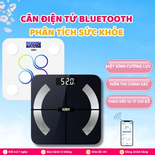 Cân phân tích sức khỏe KAW Màn hình LED hiển thị Mặt cường lực Phân tích 11 chỉ số Kết nối Bluetooth