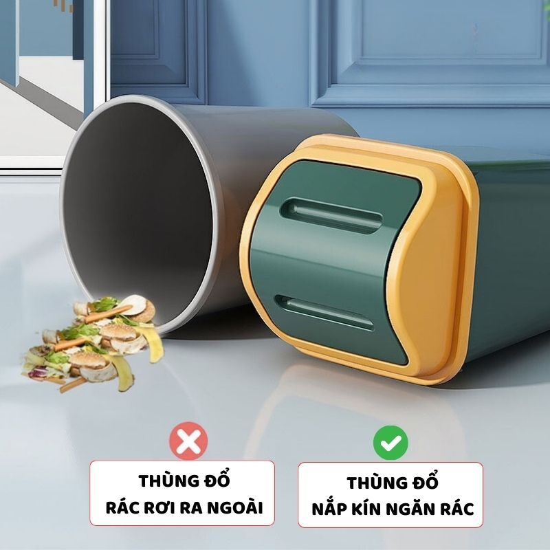 Thùng Đựng Rác Nắp Lật ENODA HOME, Thùng Rác Văn Phòng 2 Kích Thước TR031 | BigBuy360 - bigbuy360.vn