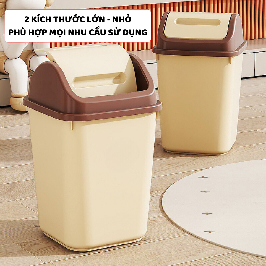 Thùng Đựng Rác Nắp Lật ENODA HOME, Thùng Rác Văn Phòng 2 Kích Thước TR031 | BigBuy360 - bigbuy360.vn