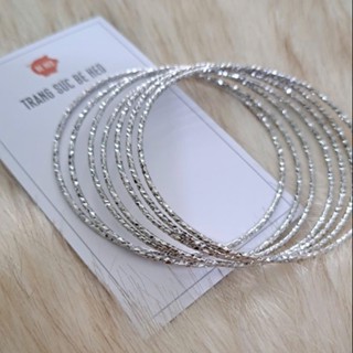 Bộ 7 chiếc vòng tay Ximen inox KHÔNG KHÓA bao không đen Trang sức Bé Heo Chat shop tư vấn size nhé