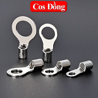  Đầu cos tròn bằng đồng  50cái  đầu cốt bấm dây điện 4mm 6mm RNB 5.5 