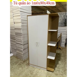 [Giá xưởng] Tủ quần áo decorANHKHOA, gỗ mdf cao 1m6x80x40cm dễ dàng lắp ghép, khoan sẵn lỗ, tủ áo m6