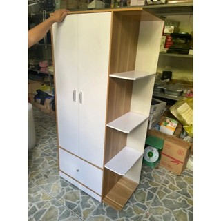 [Giá xưởng] Tủ quần áo decorANHKHOA, gỗ mdf cao 1m6x80x40cm dễ dàng lắp ghép, khoan sẵn lỗ, tủ áo m6