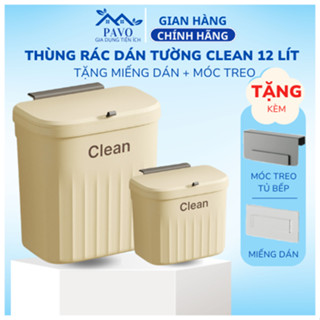 Thùng Rác Mini Treo Tủ, Thùng Rác Nhựa Gắn Nhà Vệ Sinh Thiết Kế Nắp Lật Thông Minh Cỡ Lớn 12L