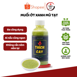 Nước Chấm Muối Ớt Xanh Thích Cay 250ml Nước Chấm Hải Sản Mù Tạt Sốt Chấm Lẩu Cay Nồng