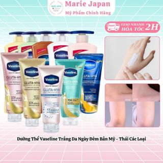 Dưỡng Thể Vaseline Trắng Da Ngày Đêm Bản Mỹ - Thái Các Loại