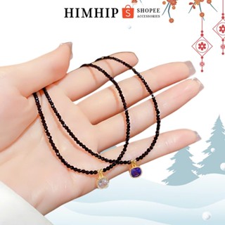 Vòng Cổ Choker Đá Đen 2ly Mix Mặt Đá Phale 34*5cm