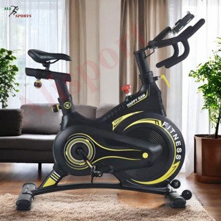 xe đạp thể dục tại nhà fitness, máy tập thể dục phanh kháng từ ko tiếng ồn, máy đạp xe tập thể dục tập gym kèm đồng hồ