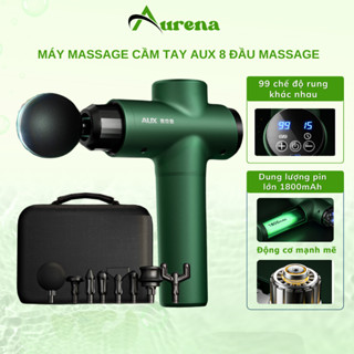 Máy massage cầm tay AUX 8 đầu massage 99 mức độ rung giảm nhức mỏi toàn thân bản mới 2024