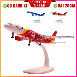 Mô hình máy bay có bánh xe Vietjet Air, VN Air dài 20cm