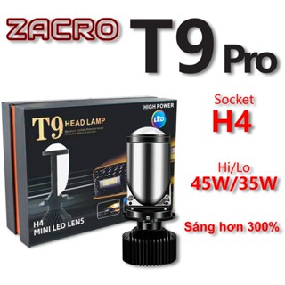 Đèn led bi cầu mini T9 2024 ZACRO Đèn Pha Led Bi Cầu T9 Pro LED H4 Bản Cho Xe Máy Bóng đèn led ô tô