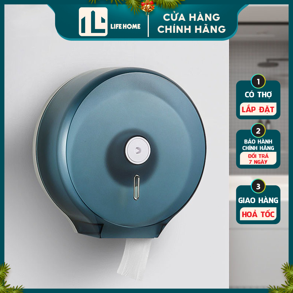 Hộp Nhựa Đựng Giấy Vệ Sinh Gắn Tường Vuông Tròn LIFE HOME