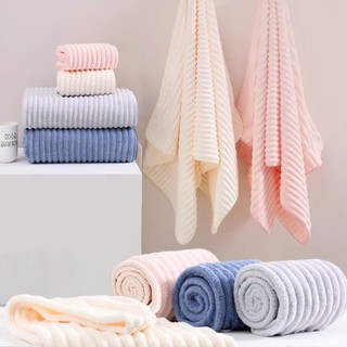  Khăn Tắm Khăn Gội Makito Dệt Sợi Cotton San Hô Siêu Thấm Hút Không Xù Bông Không Phai Màu 